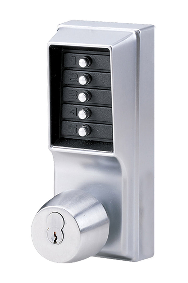 Simplex 1041S Mechanical Pushbutton Locksets - Satin Chrome Sparrow Supply