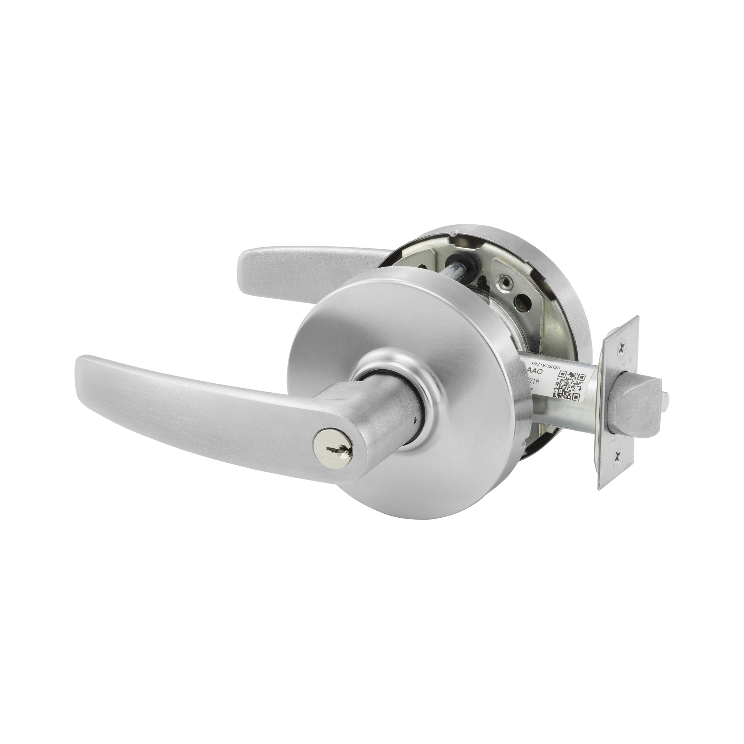 Sargent 10XG04LB26D Storeroom or Closet (F86) Cylindrical Lever Lock Grade 1 with B Lever and L Rose with LA Keyway KD and ASA Strike Satin Chrome Finish