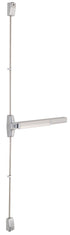 Surface Vertical Rod Grooved Case Exit Device; 626 Satin Chrome Finish Sparrow Supply
