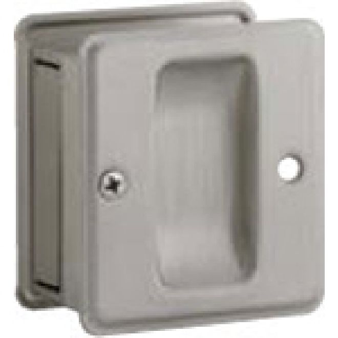 Solid Brass Passage Sliding Door Pull Satin Nickel Finish