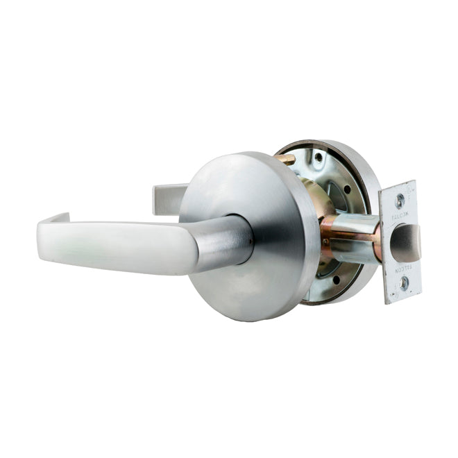 W Series Passage Dane Lever Lock with 30206 Latch 30148 Strike Satin Chrome Finish Sparrow Supply