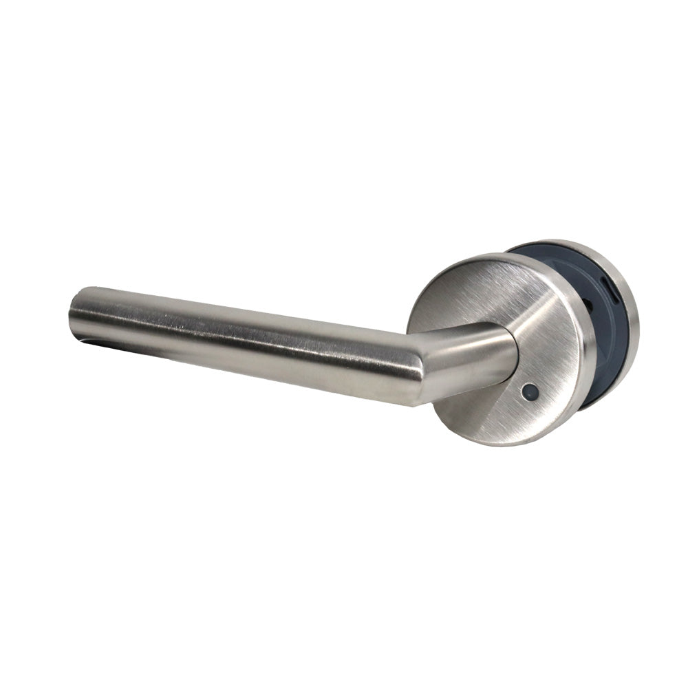 Omnia 12/38F.PR32D Stainless 12 Lever Privacy 2-3/8" Backset; Full Lip Strike; 1-3/8" Door Satin Stainless Steel Finish Sparrow Supply