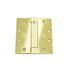 Hager 12504123.1 4-1/2" x 4-1/2" Full Mortise Single Acting Square Corner Spring Hinge # 044947 Bright Brass Finish Sparrow Supply