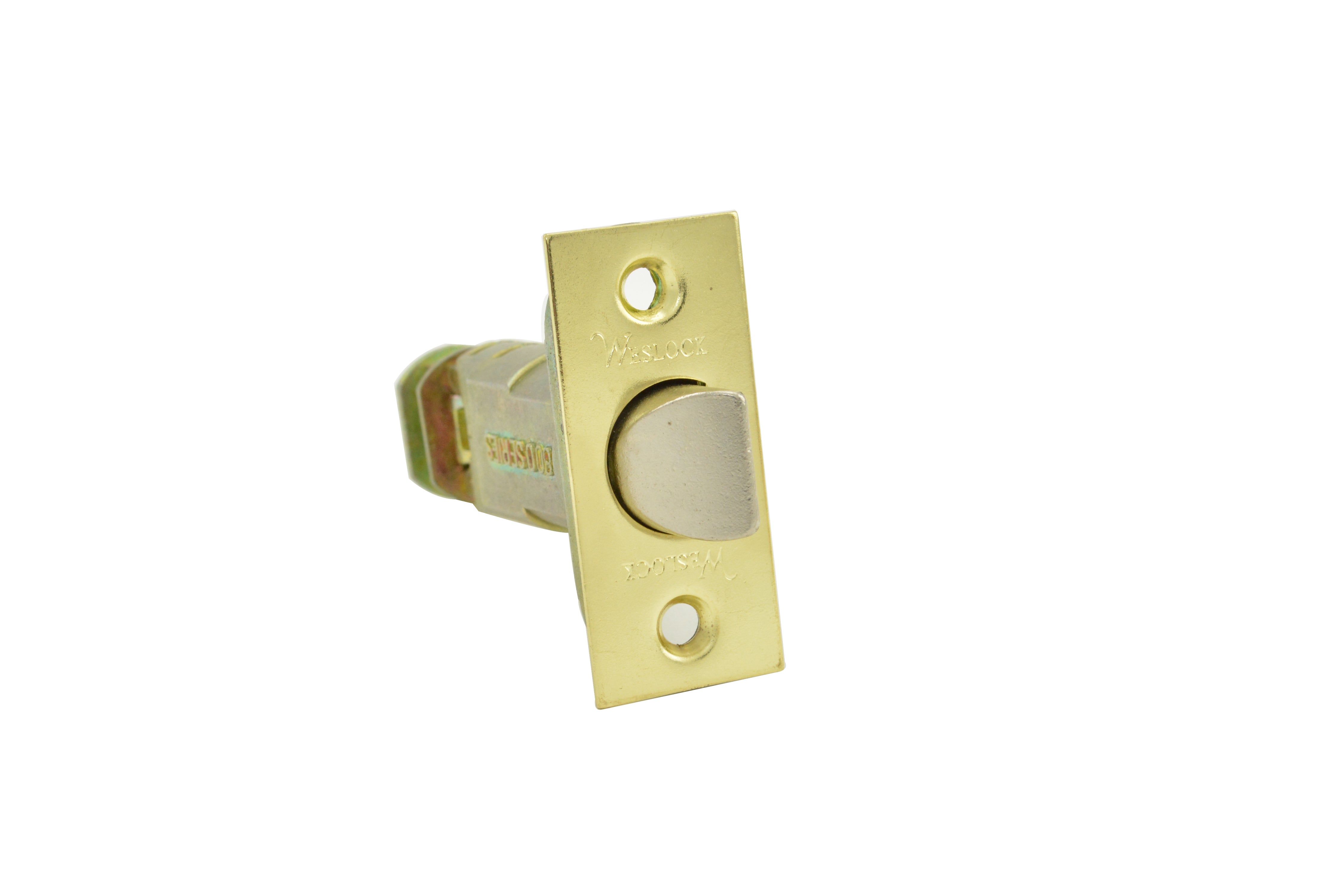 Weslock 12720X4-SL Dual Option Adjustable Spring Latch Satin Brass Finish Sparrow Supply