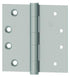 Hager 12794123 4-1/2" x 4-1/2" Full Mortise Five Knuckle Plain Bearing Standard Weight Hinge Bright Brass Finish Sparrow Supply