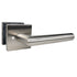 Omnia 12S/238T.PR32D Stainless 12 Lever with Square Rose Privacy 2-3/8" Backset; T Strike; 1-3/8" Door Satin Stainless Steel Finish Sparrow Supply