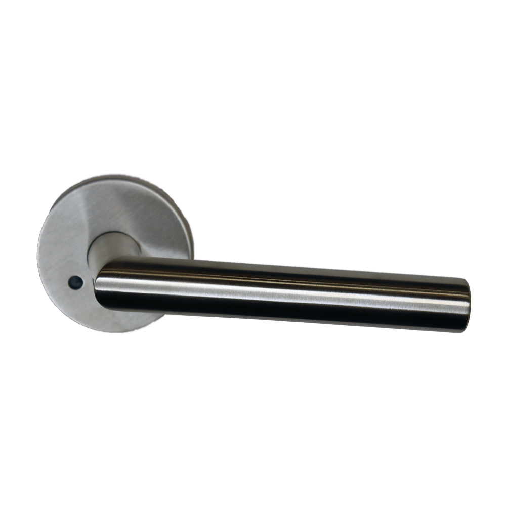 Omnia 12/38T.PR32D Stainless 12 Lever Privacy 2-3/8" Backset; T Strike; 1-3/8" Door Satin Stainless Steel Finish Sparrow Supply