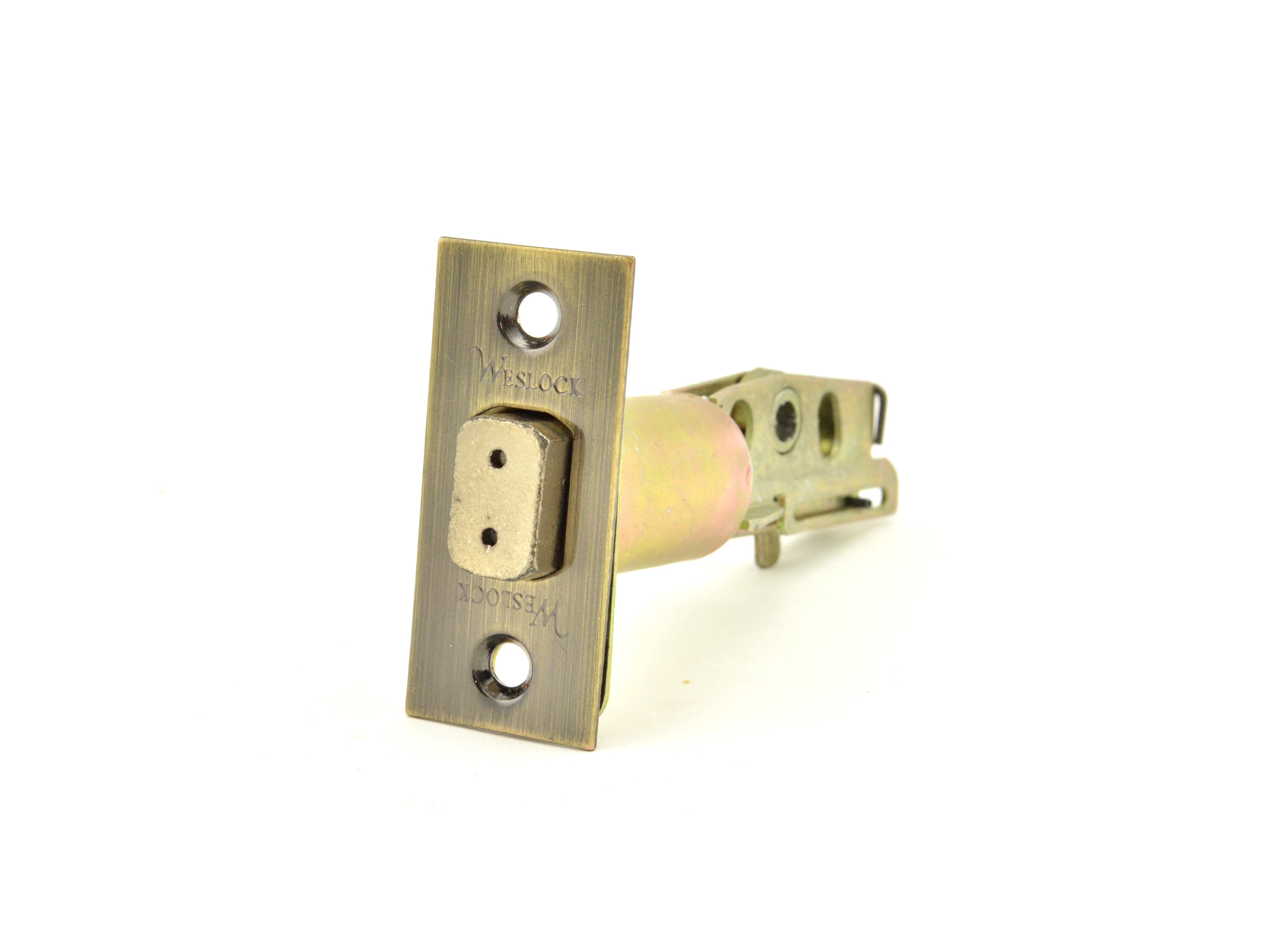 Weslock 14232XA-SL Dual Option 2-3/8" Deadbolt Antique Brass Finish Sparrow Supply