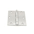 Hager 174131226DEA 3-1/2" x 3-1/2" Steel Square Corner Full Mortise Plain Bearing Residential Hinge Satin Chrome Finish Sparrow Supply