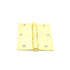 Hager 17413124EA 3-1/2" x 3-1/2" Steel Square Corner Full Mortise Plain Bearing Residential Hinge Satin Brass Finish Sparrow Supply
