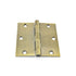 Hager 17413125EA 3-1/2" x 3-1/2" Steel Square Corner Full Mortise Plain Bearing Residential Hinge Antique Brass Finish Sparrow Supply