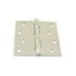 Hager 1741415EA 4" x 4" Steel Square Corner Full Mortise Plain Bearing Residential Hinge Satin Nickel Finish Sparrow Supply