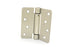 Hager 1751415EA 4" x 4" 1/4" Radius Corner Steel Full Mortise Residential Spring Hinge Satin Nickel Finish Sparrow Supply