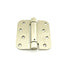 Hager 1752415 4" x 4" 5/8" Radius Corner Steel Full Mortise Residential Spring Hinge Satin Nickel Finish Sparrow Supply