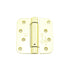 Hager 175244EA 4" x 4" 5/8" Radius Corner Steel Full Mortise Residential Spring Hinge Satin Brass Finish Sparrow Supply