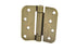 Hager 175245 4" x 4" 5/8" Radius Corner Steel Full Mortise Residential Spring Hinge Antique Brass Finish Sparrow Supply