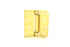 Hager 175444 4" x 4" Square by 5/8" Radius Corner Steel Full Mortise Residential Spring Hinge Satin Brass Finish Sparrow Supply