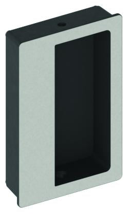 Hager 17N26D Narrow Light Duty Flush Cup Pull Satin Chrome Finish