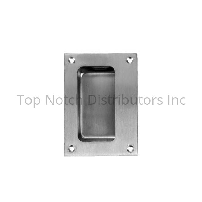 Don-Jo 1850630 3-1/2" x 4-3/4" Surface Mount Flush Cup Pull Satin S... Sparrow Supply