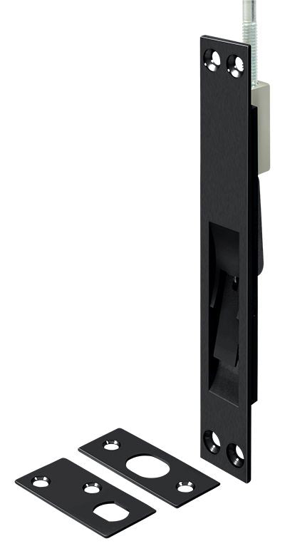 Deltana 18EFB19 18" Extension Flush Bolt; Solid Brass; Black Finish