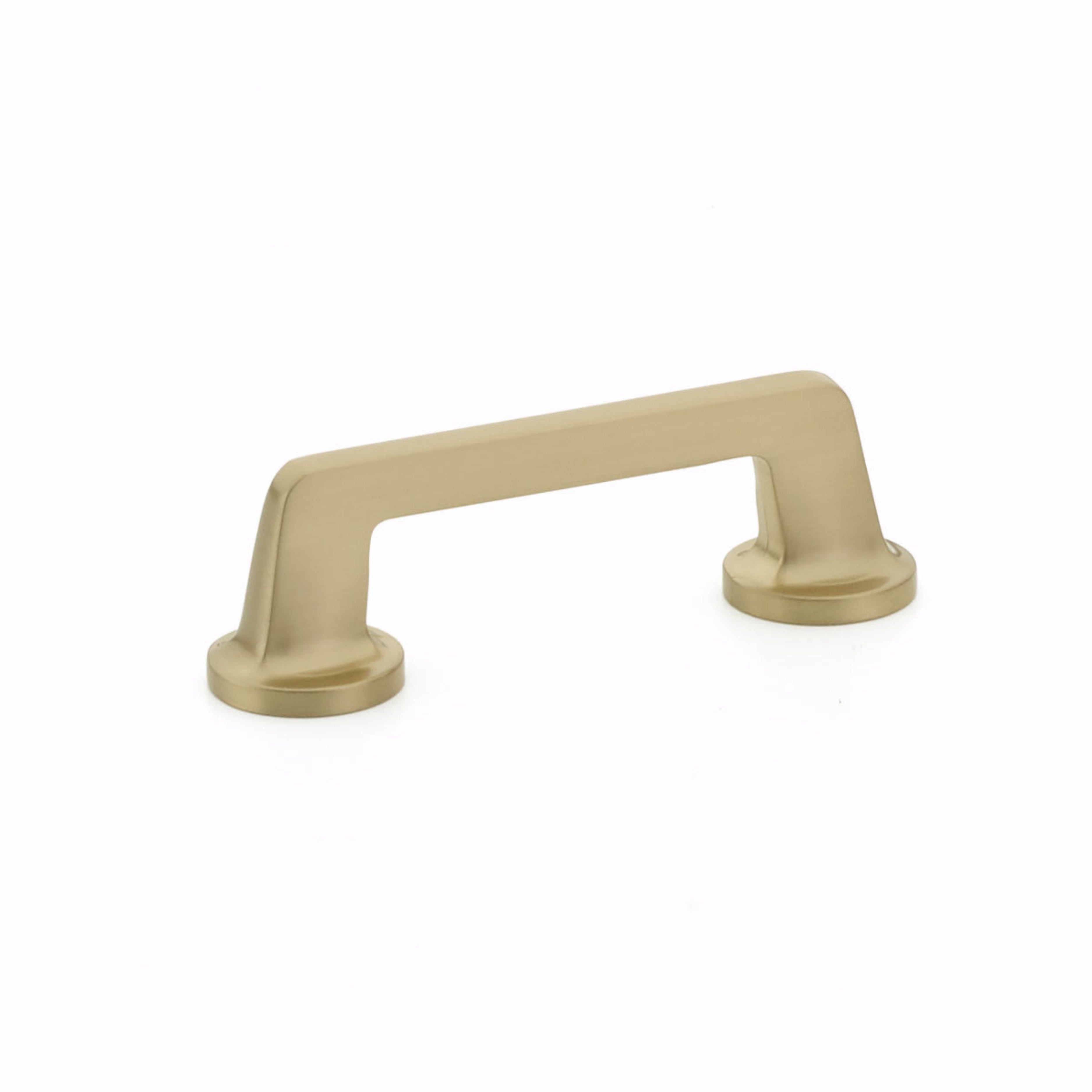 Schaub 200-SSB 3-1/2" Center to Center Northport Flat Cabinet Pull Signature Satin Brass Finish Sparrow Supply