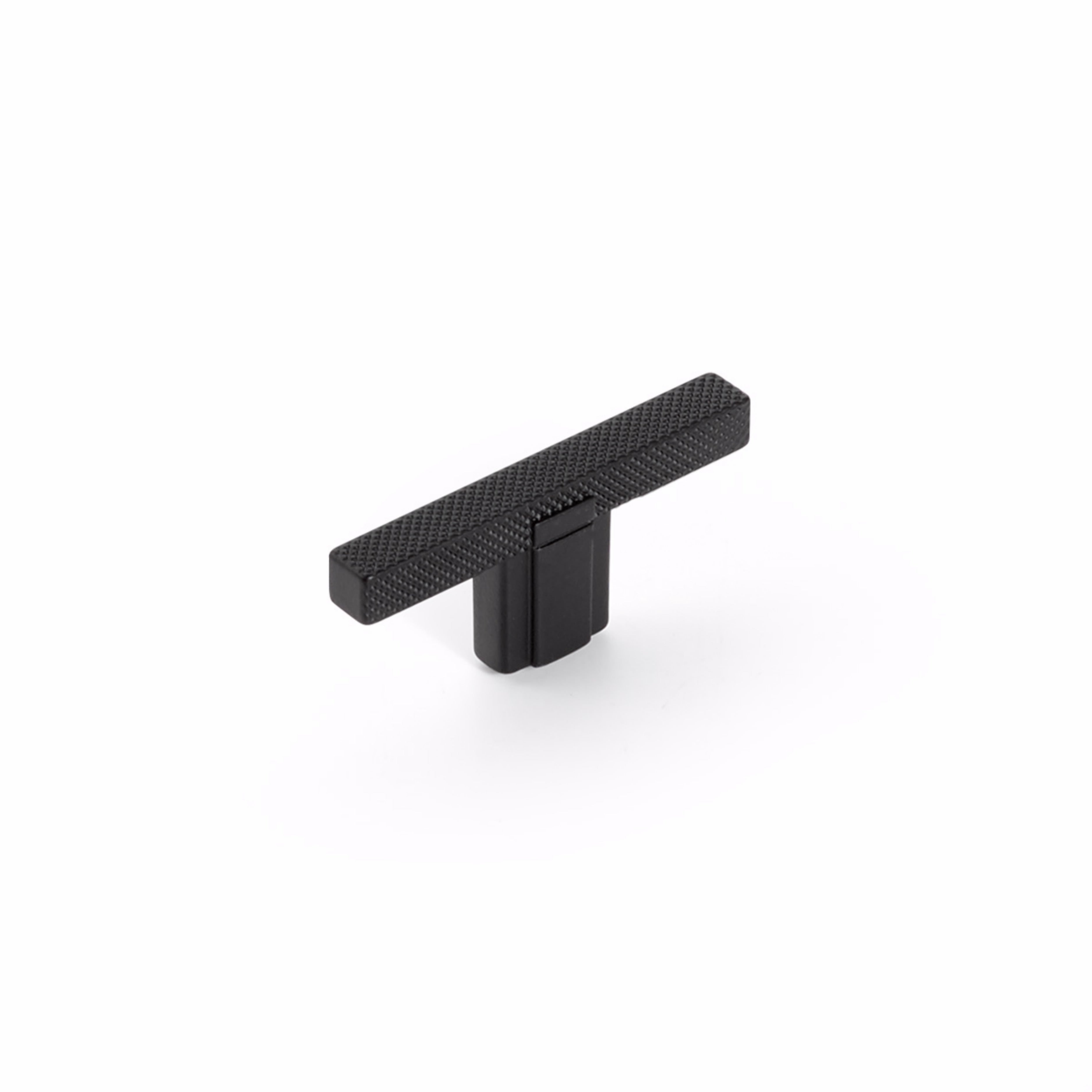Schaub 20010-MB 2-1/2" Quadrato Cabinet T Knob Matte Black Finish Sparrow Supply