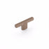 Schaub 20010-SBZ 2-1/2" Quadrato Cabinet T Knob Satin Bronze Finish Sparrow Supply