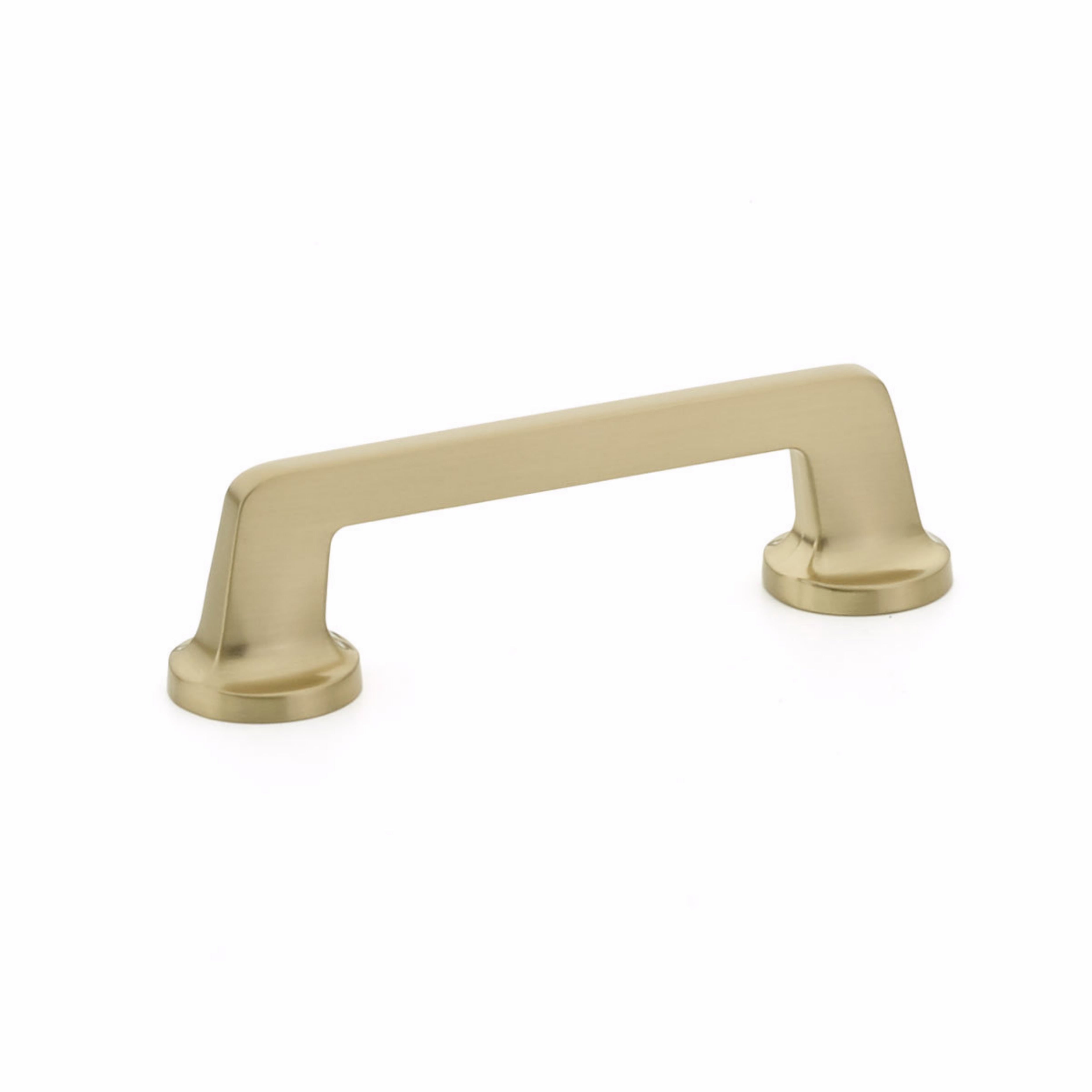 Schaub 201-SSB 4" Center to Center Northport Flat Cabinet Pull Signature Satin Brass Finish Sparrow Supply