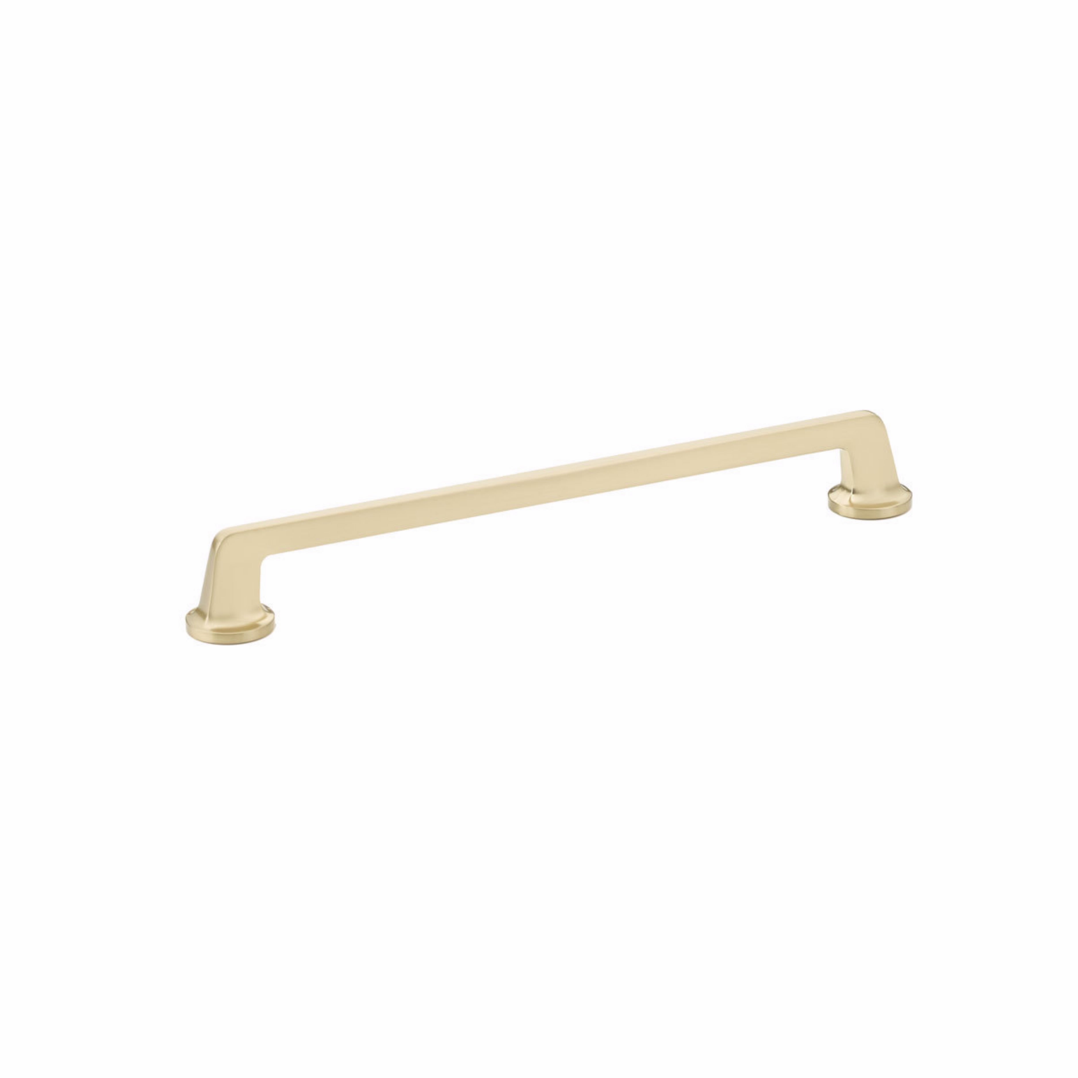 Schaub 203-SSB 10" Center to Center Northport Flat Cabinet Pull Signature Satin Brass Finish Sparrow Supply