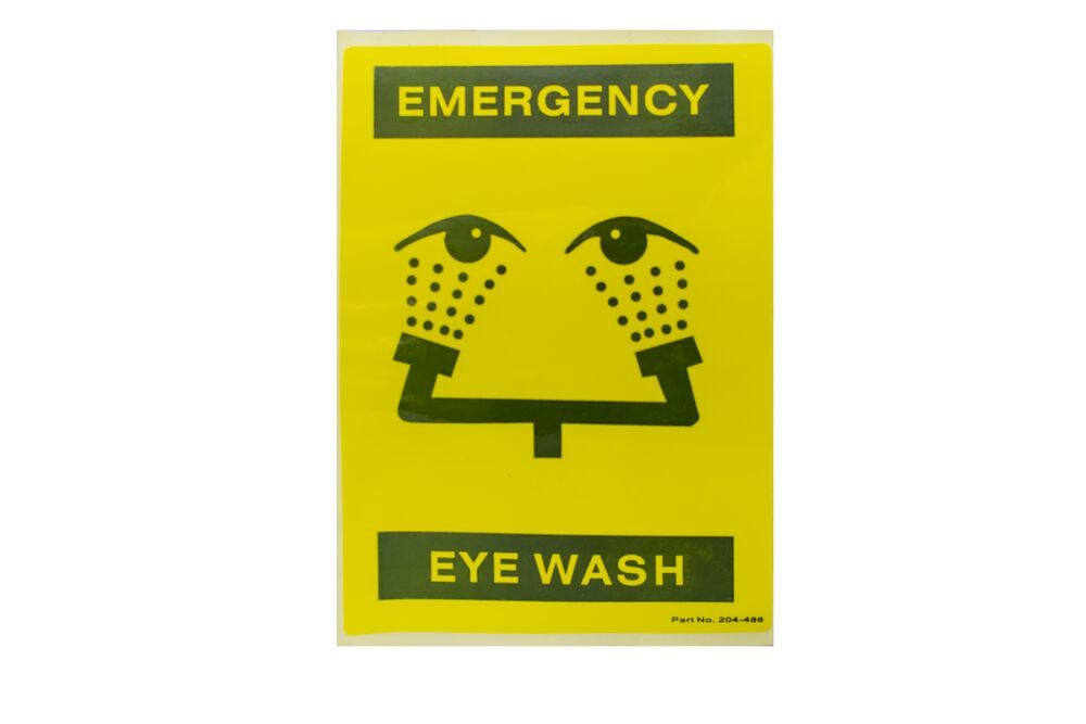 Bradley 204-486 Safety Sign, for Faucet Eyewash Sparrow Supply
