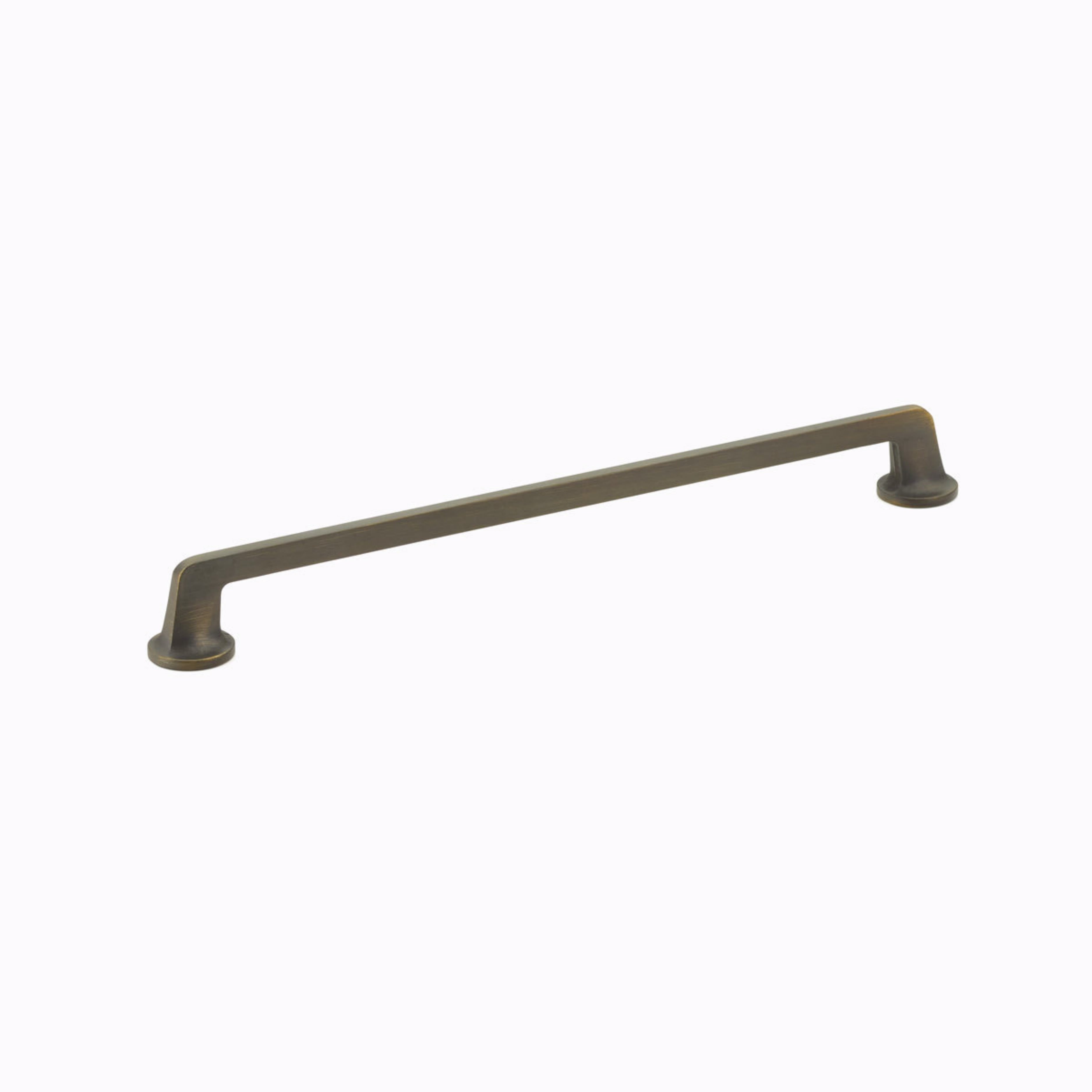 Schaub 204-ABZ 12" Center to Center Northport Flat Cabinet Pull Ancient Bronze Finish Sparrow Supply