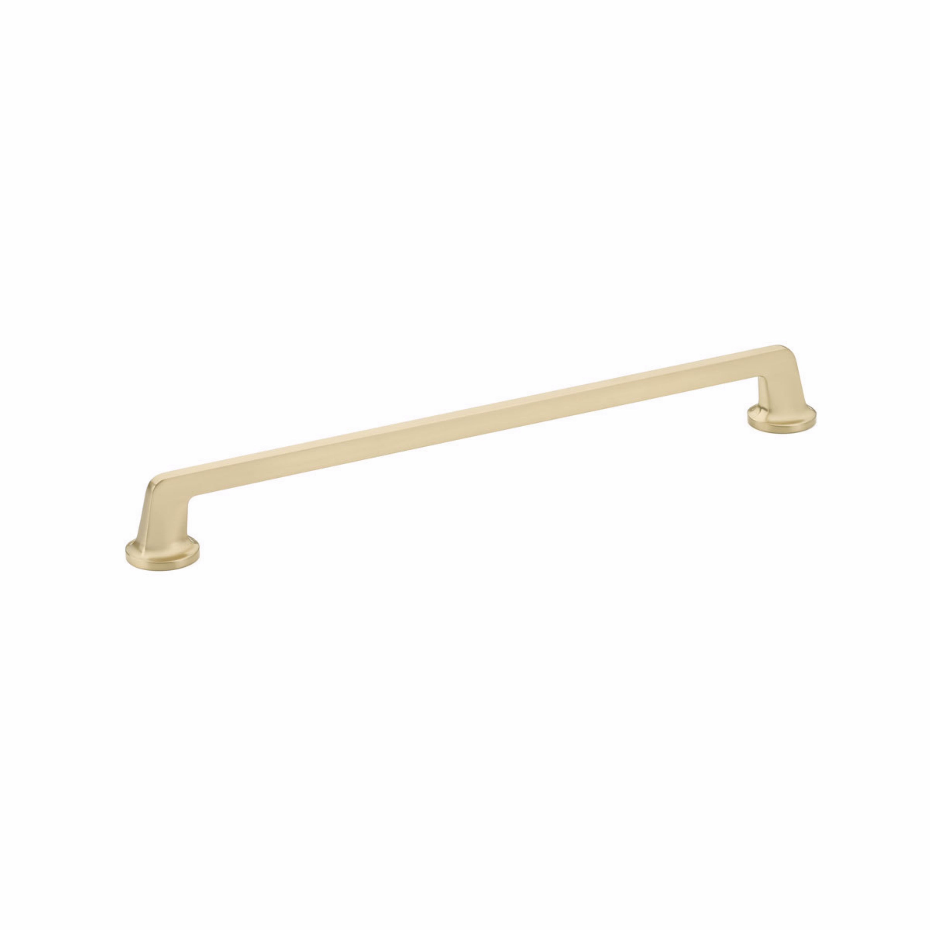 Schaub 204-SSB 12" Center to Center Northport Flat Cabinet Pull Signature Satin Brass Finish Sparrow Supply