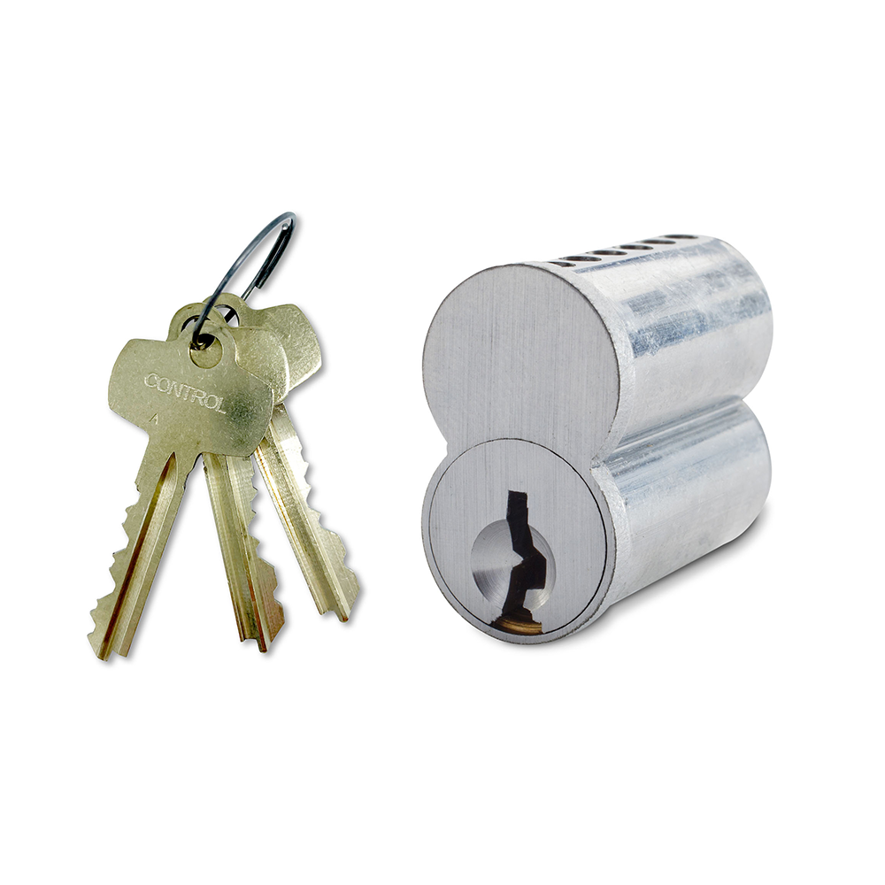 KSP Killeen Security Products 206CA26DKA 6 Pin SFIC Core with A Keyway Keyed Alike with 2 Cut Keys and 1 Control Key Satin Chrome Finish