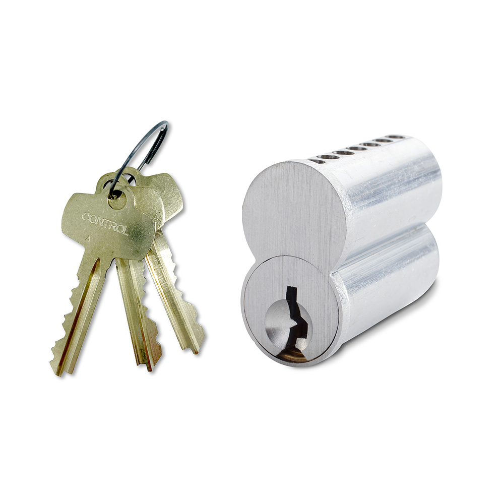 KSP Killeen Security Products 207CA26DKA 7 Pin SFIC Core with A Keyway Keyed Alike with 2 Cut Keys and 1 Control Key Satin Chrome Finish