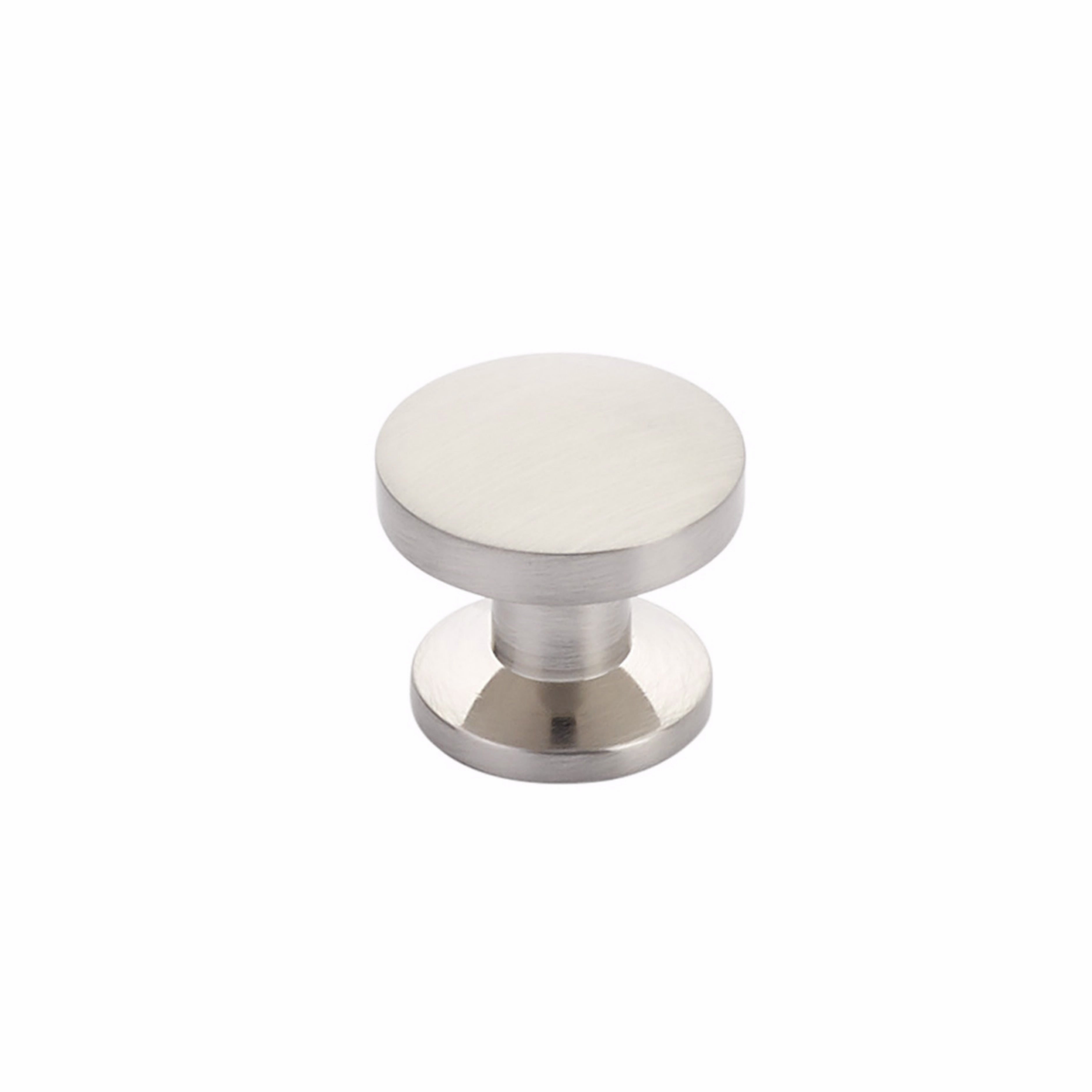 Schaub 211-BN 1-3/8" Northport Round Cabinet Knob Brushed Nickel Finish Sparrow Supply
