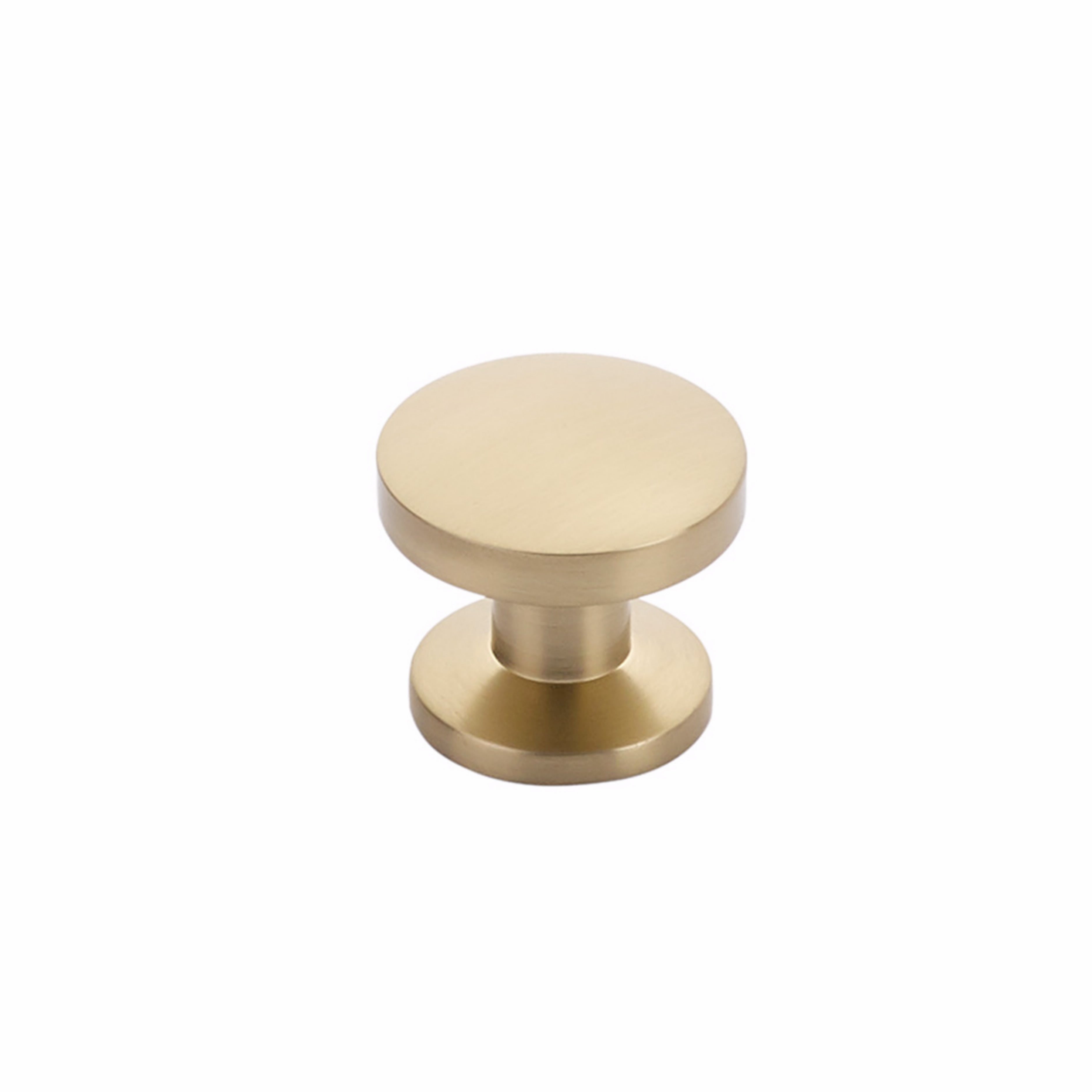 Schaub 211-SSB 1-3/8" Northport Round Cabinet Knob Signature Satin Brass Finish Sparrow Supply