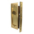 Emtek 2115US4138 Modern Rectangular Privacy Pocket Door Mortise Lock for 1-3/8" Door Satin Brass Finish Sparrow Supply