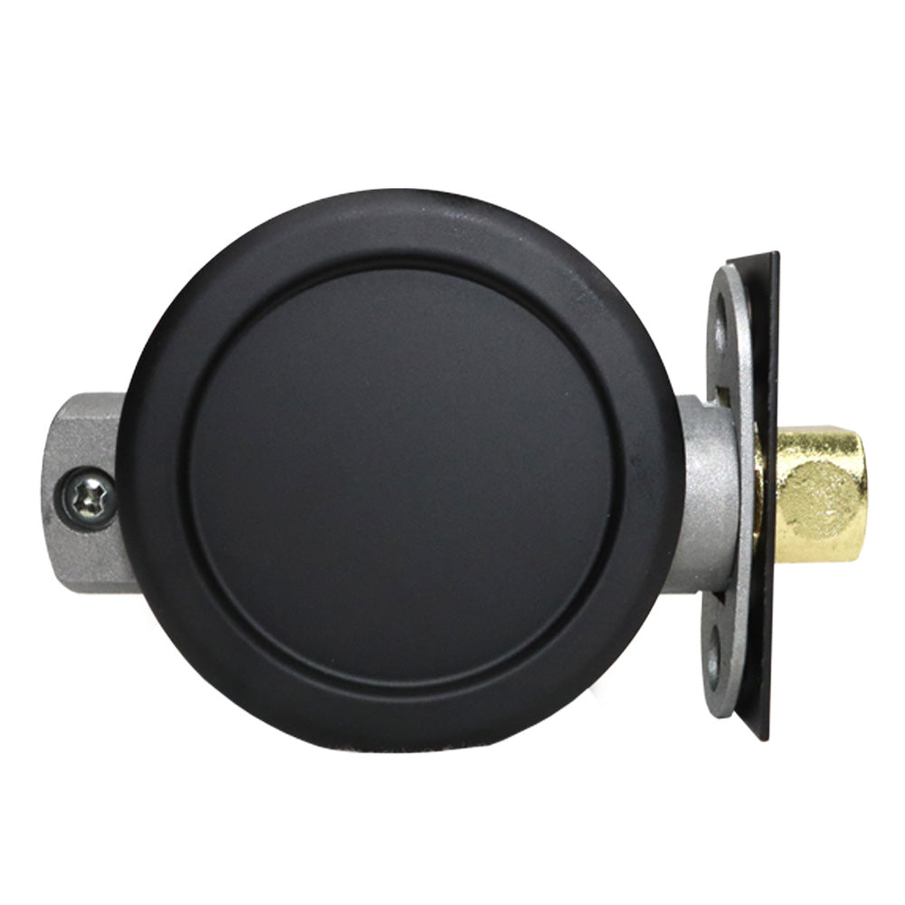 Emtek 2144US19 Round Passage Pocket Door Tubular Lock with Passage Strike Plate Flat Black Finish Sparrow Supply