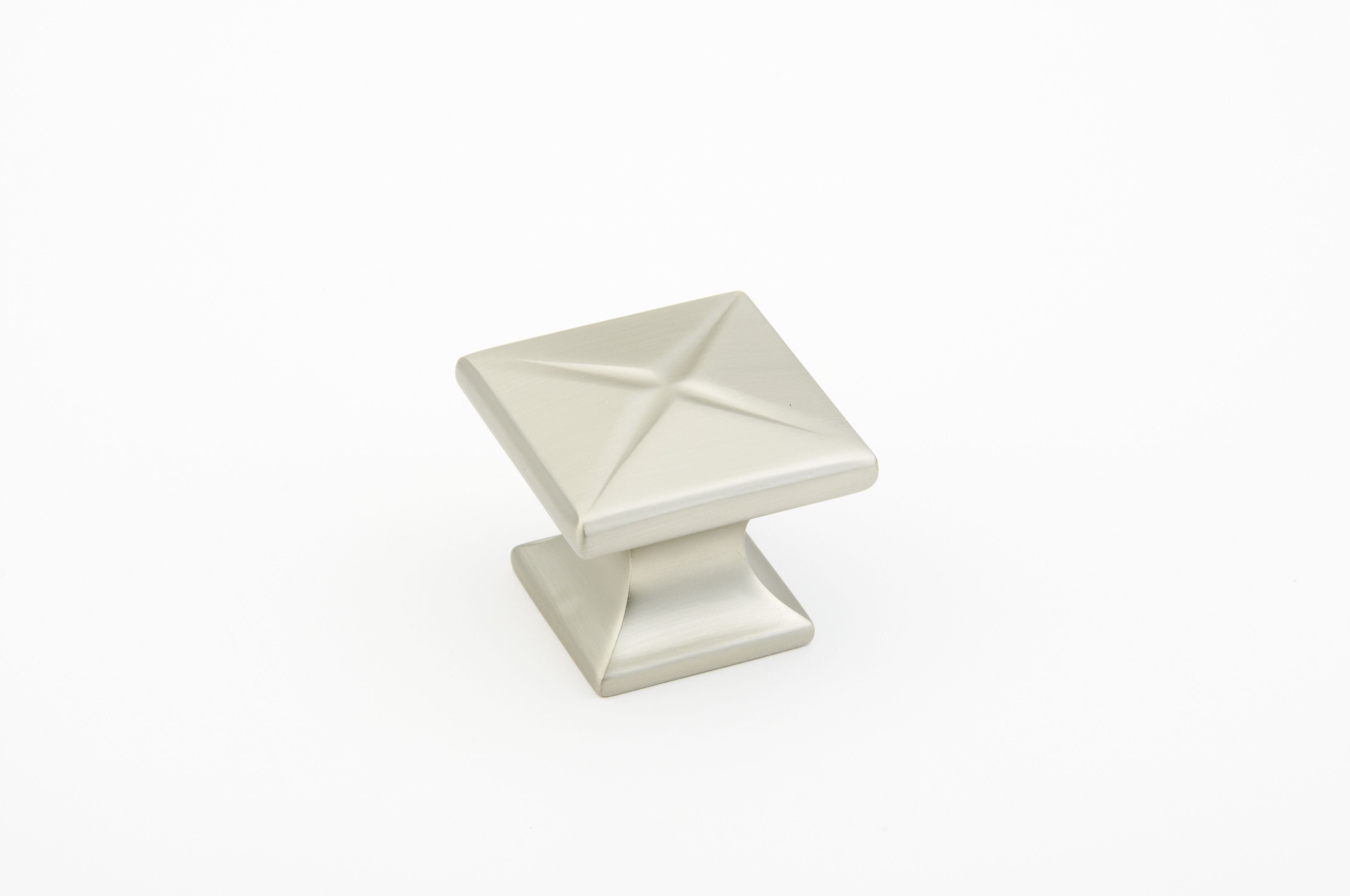 Schaub 215-15 1-3/8" Northport Square Cabinet Knob Satin Nickel Finish Sparrow Supply