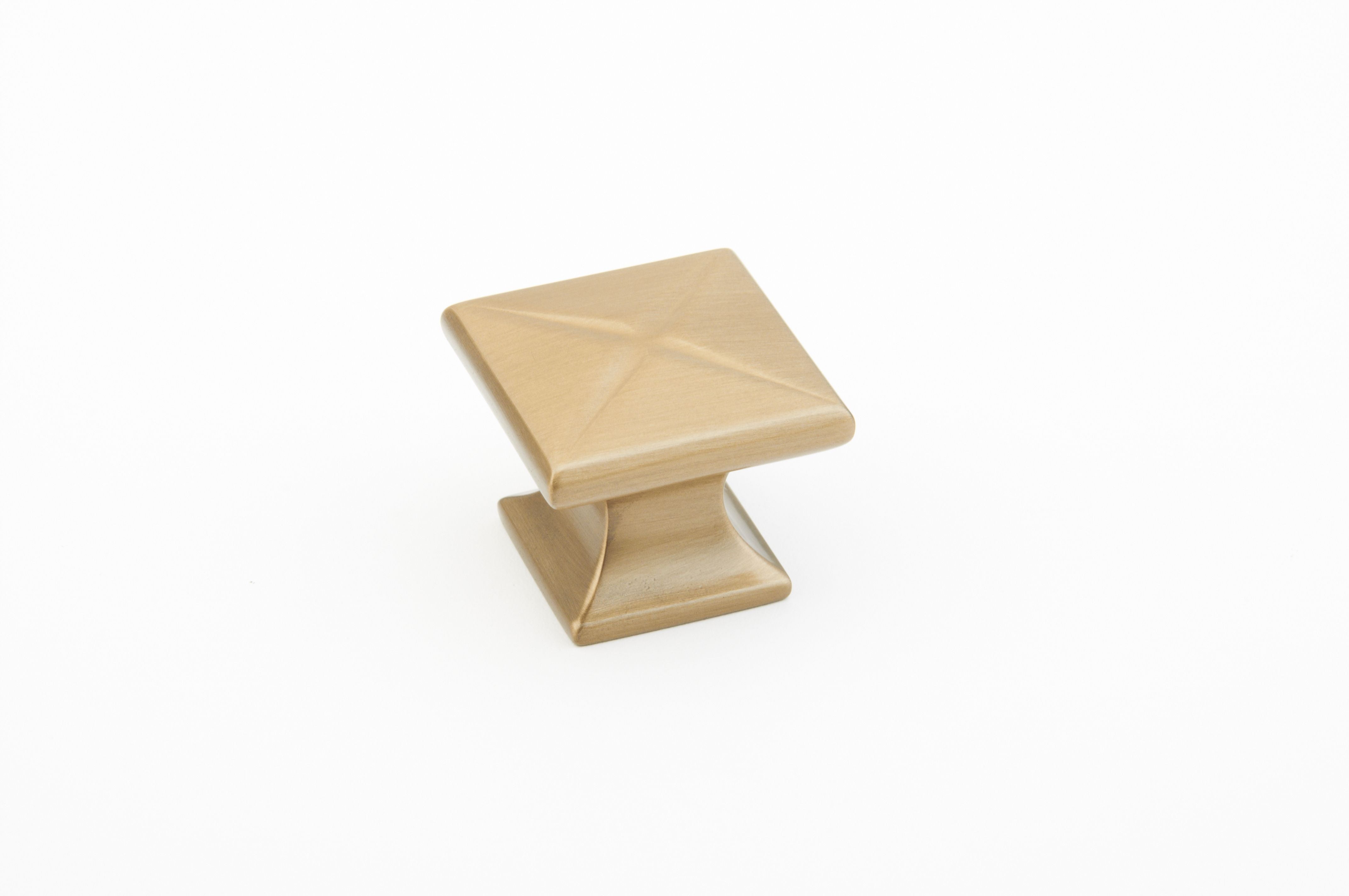 Schaub 215-BBZ 1-3/8" Northport Square Cabinet Knob Brushed Bronze Finish Sparrow Supply