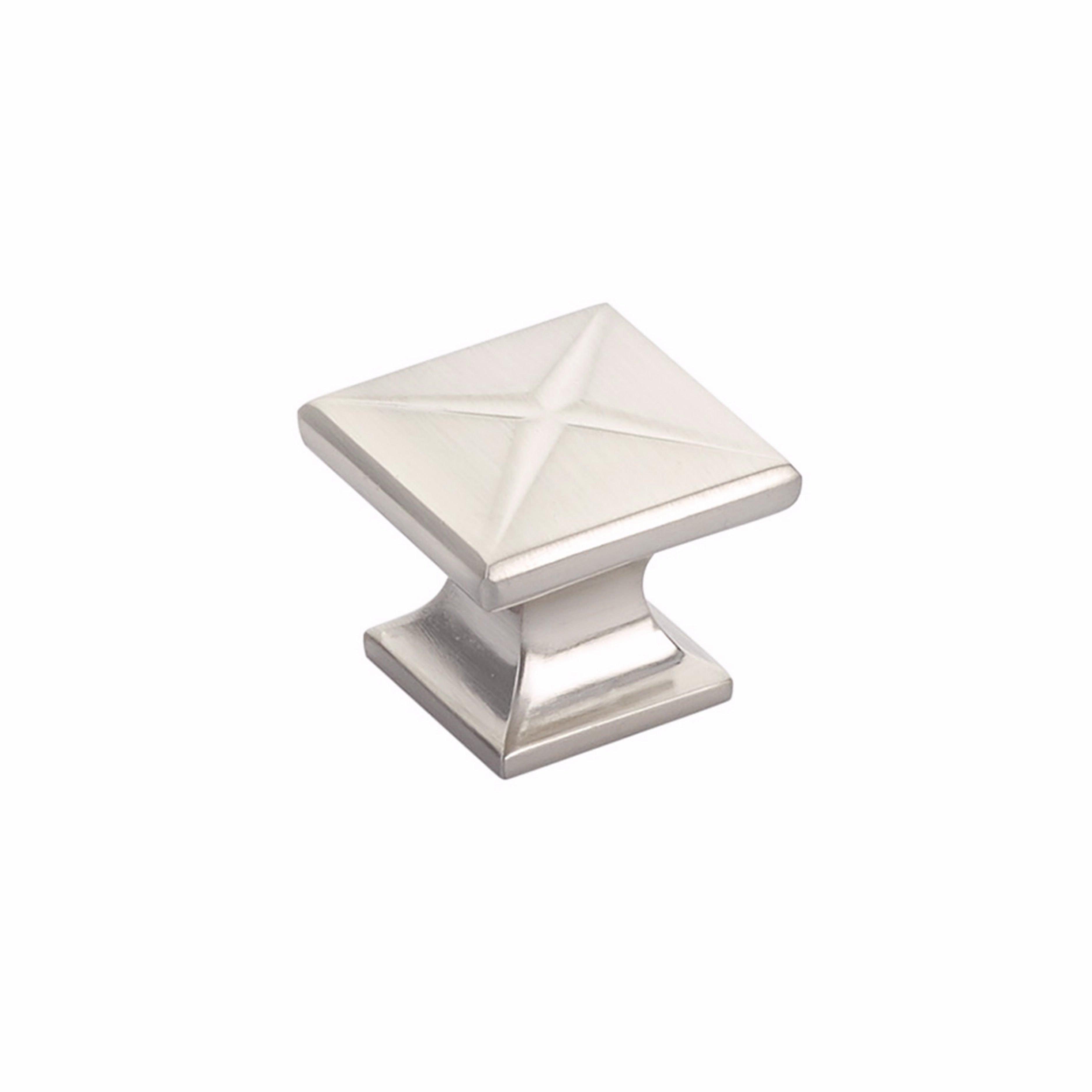 Schaub 215-BN 1-3/8" Northport Square Cabinet Knob Brushed Nickel Finish Sparrow Supply