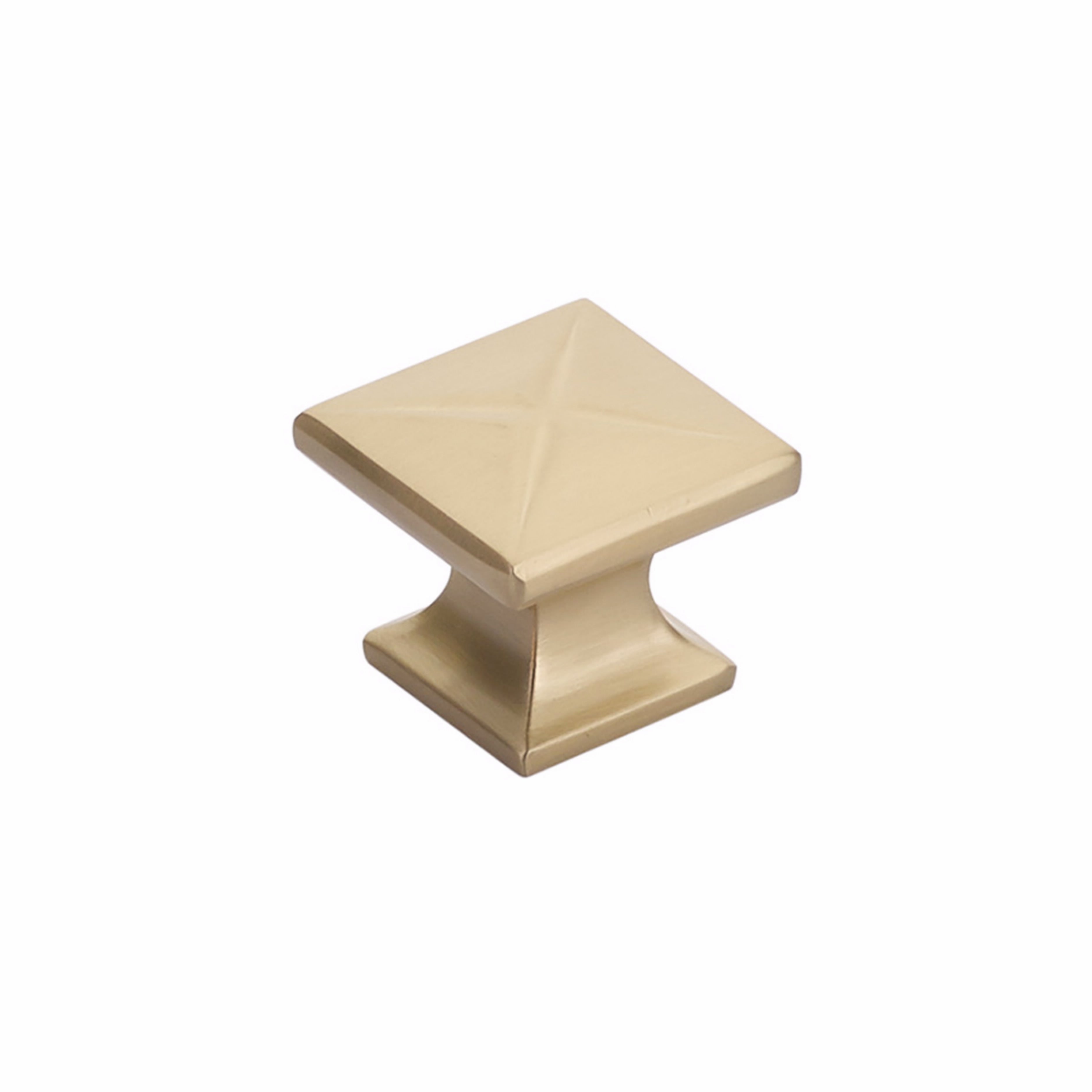 Schaub 215-SSB 1-3/8" Northport Square Cabinet Knob Signature Satin Brass Finish Sparrow Supply