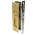 Emtek 2155US4138 Narrow Modern Rectangular Privacy Pocket Door Mortise Lock for 1-3/8" Door Satin Brass Finish Sparrow Supply
