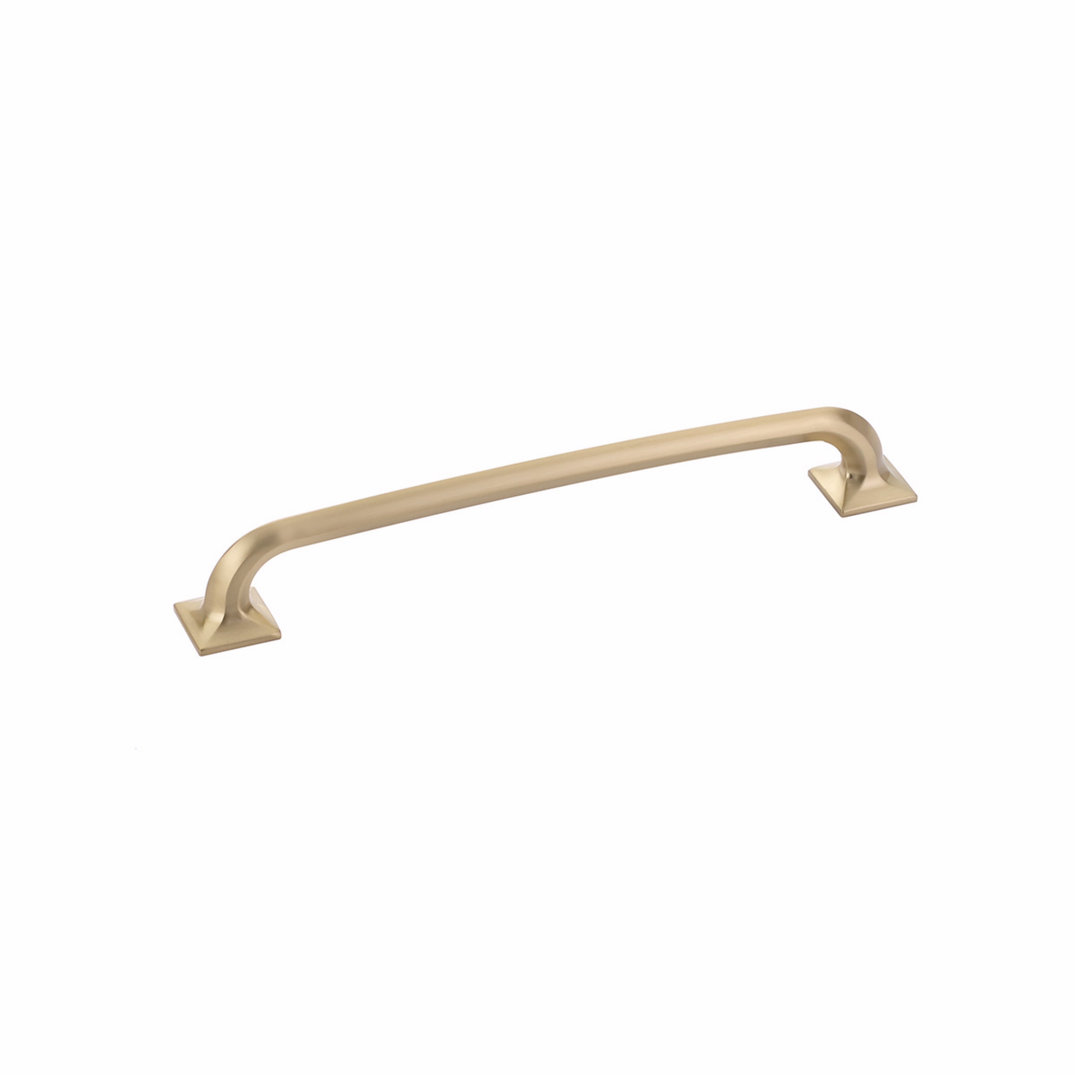 Schaub 217-SSB 8" Center to Center Northport Square Cabinet Pull Signature Satin Brass Finish Sparrow Supply