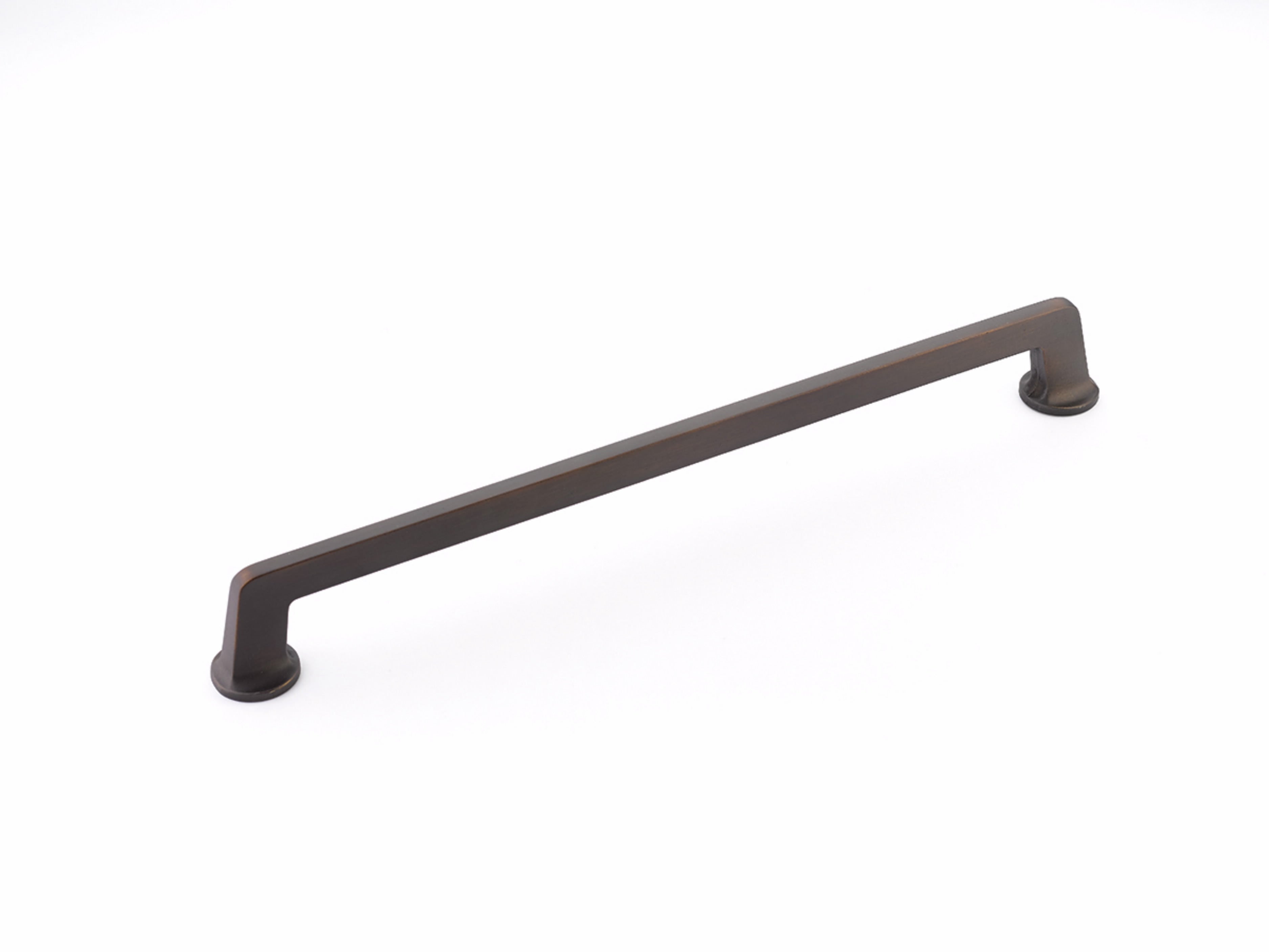 Schaub 218-ABZ 15" Center to Center Northport Square Cabinet Pull Ancient Bronze Finish Sparrow Supply