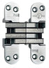 Soss 218ICUS15 1-1/8" x 4-5/8" Heavy Duty Invisible Spring Hinge for 1-3/4" Doors Satin Nickel Finish Sparrow Supply