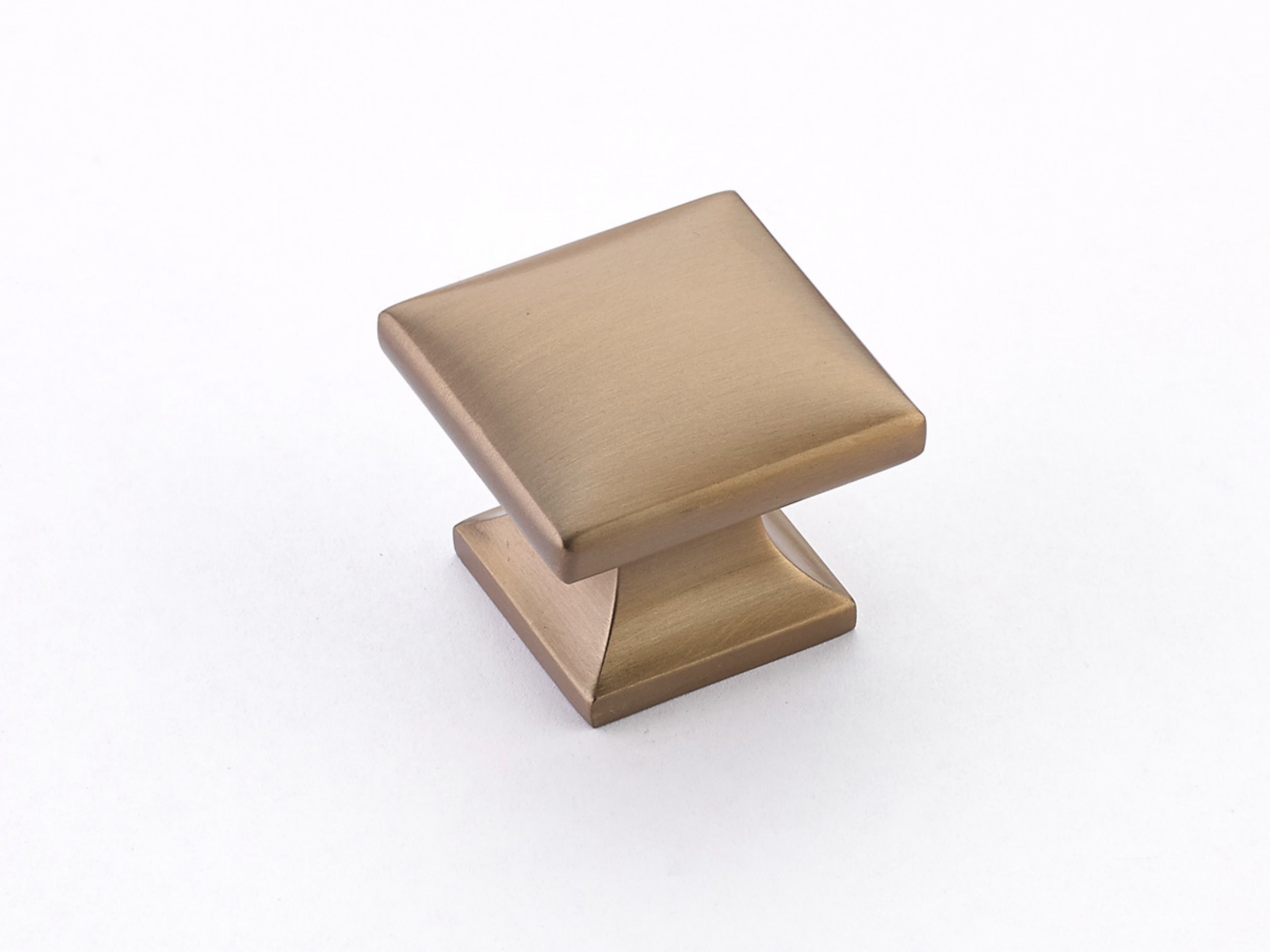 Schaub 219-BBZ 1-3/8" Northport Square Cabinet Knob Brushed Bronze Finish Sparrow Supply