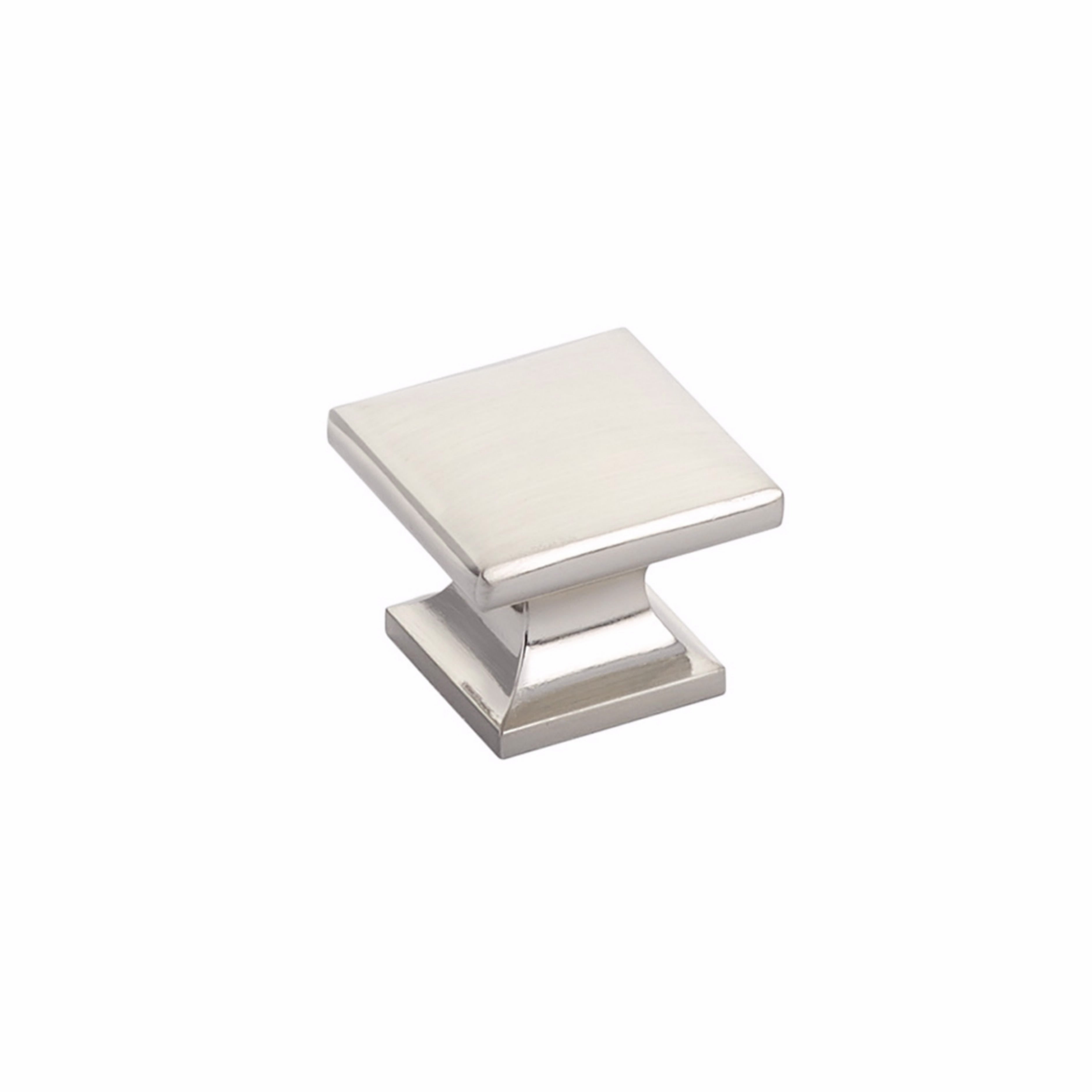 Schaub 219-BN 1-3/8" Northport Square Cabinet Knob Brushed Nickel Finish Sparrow Supply