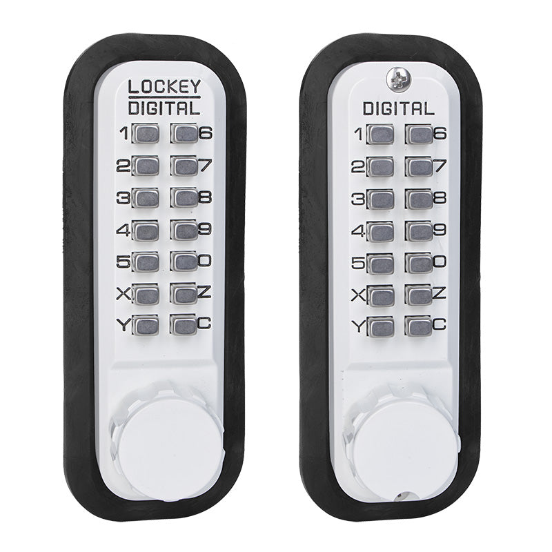 Lockey 2210WHDC Mechanical Keyless Deadbolt with Double Combination White Finish Sparrow Supply