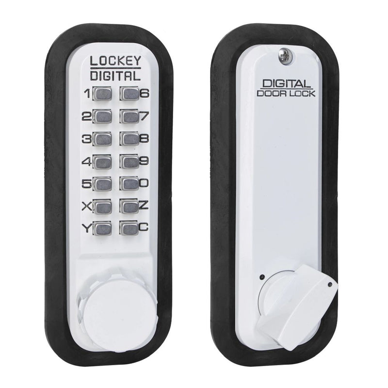 Lockey 2210WH Mechanical Pushbutton Locksets Sparrow Supply